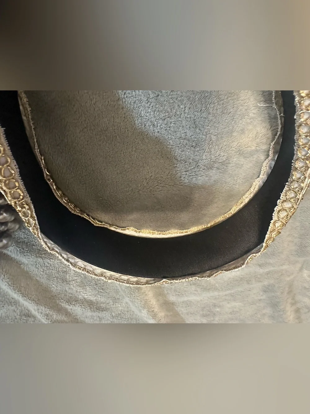 Statement Headband Bundle Grey Pearl Cluster + Gold Embroidered AB Boho Set Of 2